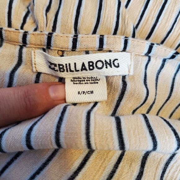 Billabong Love Light Striped Mini Babydoll Dress Earth S - Picture 6 of 6